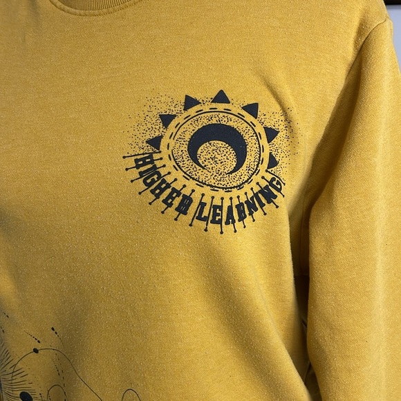 Blind Rooster unisex crewneck sweatshirt Size Medium Mustard yellow Astrology - Picture 3 of 6